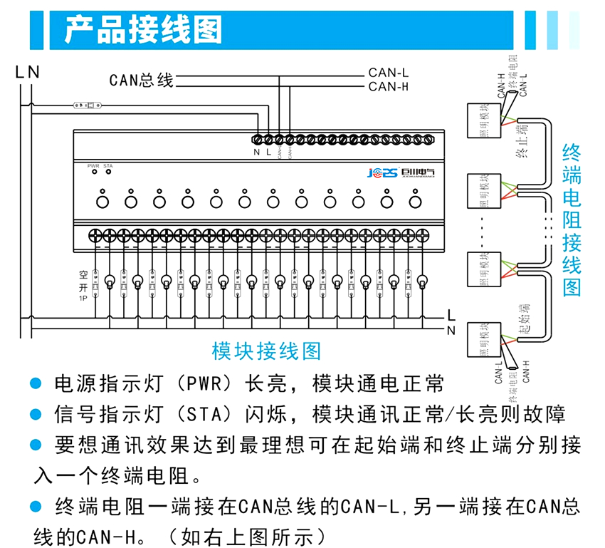 智能照明控制器接線(xiàn)圖